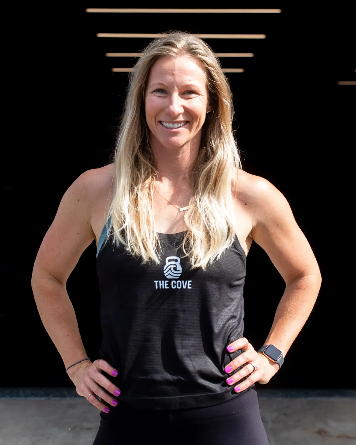 Black and white portrait of Amanda Watson, founder and coach at The Cove