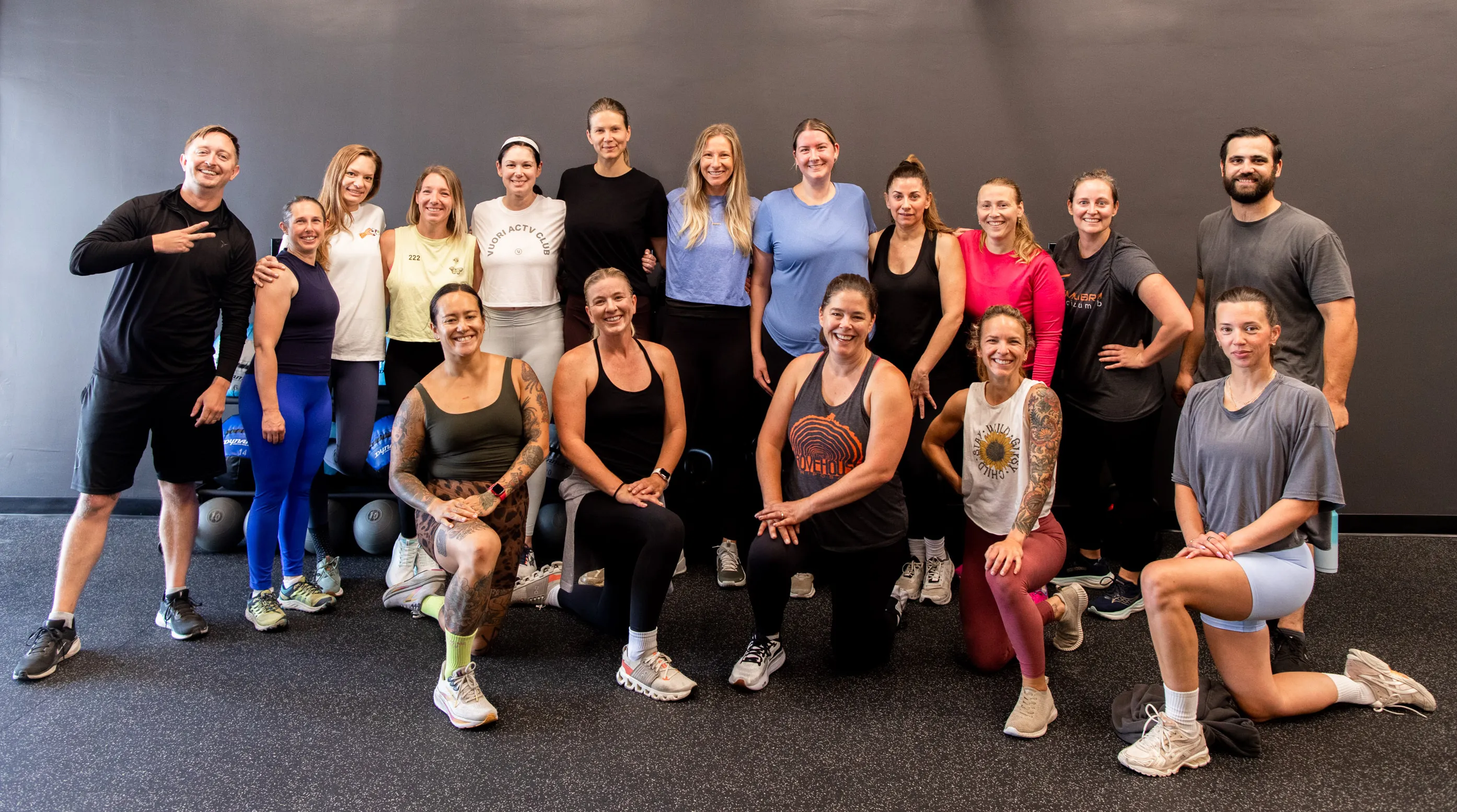 A group of Cove members together at the gym.